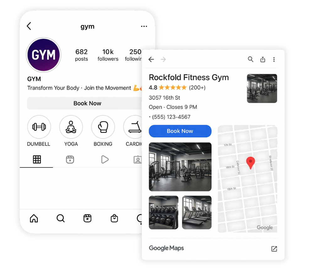 booking app for gym and fitness studio